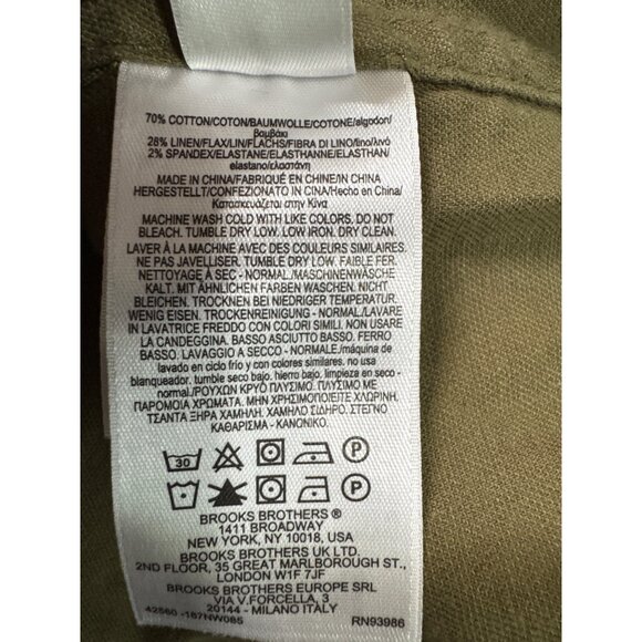 Brooks Brothers Mens Olive Green Cotton Field Jacket Size XXL Casual & Versatile - Picture 9 of 10